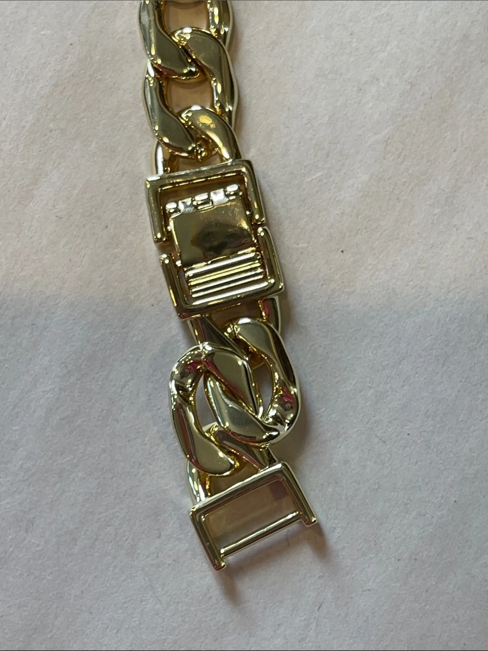 Gold Tone Chain Link Bracelet - Men’s  Accessory 11” inch long with extension
